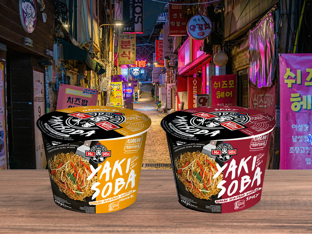 Nouilles Coréennes yakisoba Cup Spicy MR. MIN : le pot de 132g à